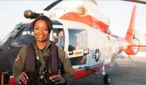 La'Shanda Holmes endured abuse and neglect to later become the first African-American female helicopter pilot for the U.S. Coast Guard. PHOTO: Courtesy/U.S. Coast Guard