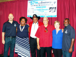  Hundreds gathered to commemorate the 57th anniversary of Axe Handle Saturday - a day that changed race relations in Jacksonville’s history. Presenters included Dr. Chris Jamison, Ritz Administrator, Adonica Toler, Joe Tillmon of the Buffalo Soldiers, organizer Rodney Hurst, Nancy Broner of OneJax and Dr. Rudy Jamison.
