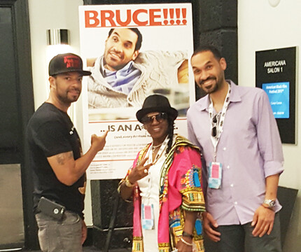 Cast of Bruce with a fan
