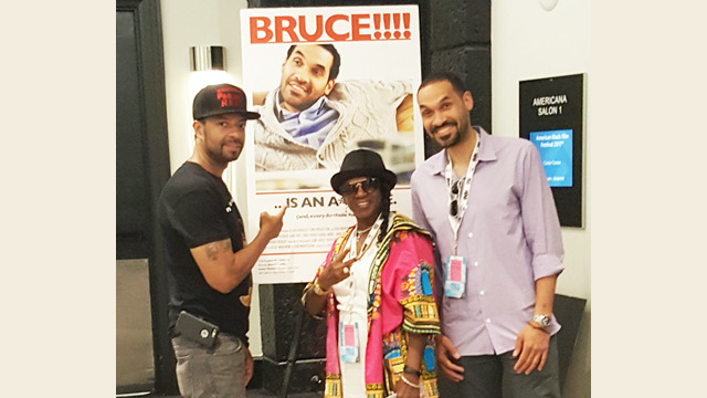 Cast of Bruce with a fan