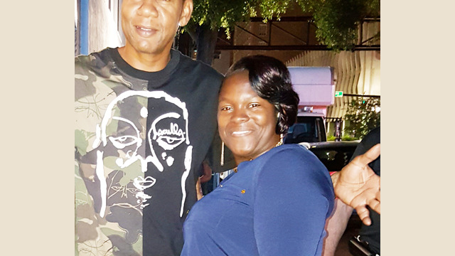 Comedian and actor Mark Currey with Fan Angelina McGriff
