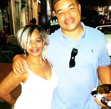 Comedian Red Grant with a fan!