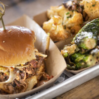 Disney Springs: The Polite Pig Sliders, Brussel Sprouts and cauliflower combo