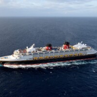 The Disney Wonder embodies the Disney Cruise Line tradition of blending the elegant grace of early 20th century transatlantic ocean liners with contemporary design to create a stylish and spectacular cruise ship. (Todd Anderson, photographer)